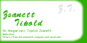 zsanett tipold business card